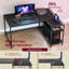 L-Shaped Metal Base Computer Desk-412075413