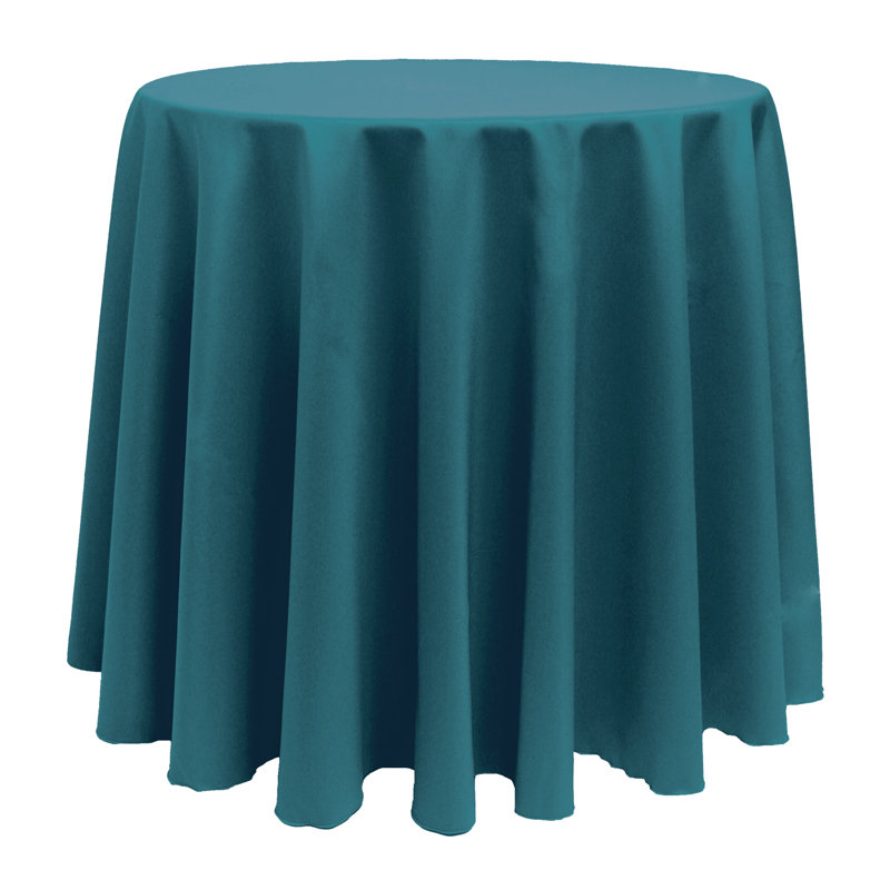 Solid Color Round Tablecloth, 2, Teal