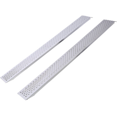 Rampes en aluminium, rampes de chargement légères de L 78 po x l 78,5 po, capacité de 880 lb / pi, rampes de VTT pour camionnettes, tondeuse à gazon, rampe portative pour moto, camion, vélo de montagne, quad, souffleuse à neige, chariot de golf, 2 pièces