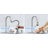 Kitchen Faucet With Pull Down Sprayer And 4 Spraying Modes Brushed Nickel Commercial 1 Or 3 Hole Kitchen Faucets With Locking Buckle For Farmhouse Rv Bar Sinks
