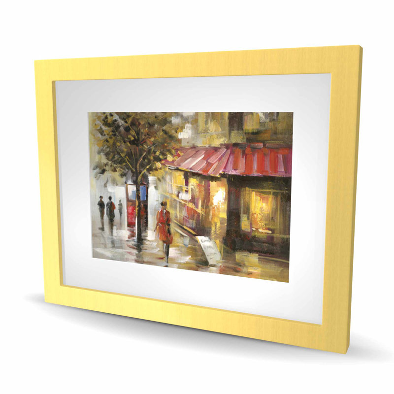 Abstract Street with Passers - Bedroom Trees Framed Print