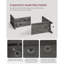 Armoire de rangement, buffet réglable gris anthracite