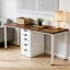 Bureau d'ordinateur, bureau pour deux personnes, bureau de travail