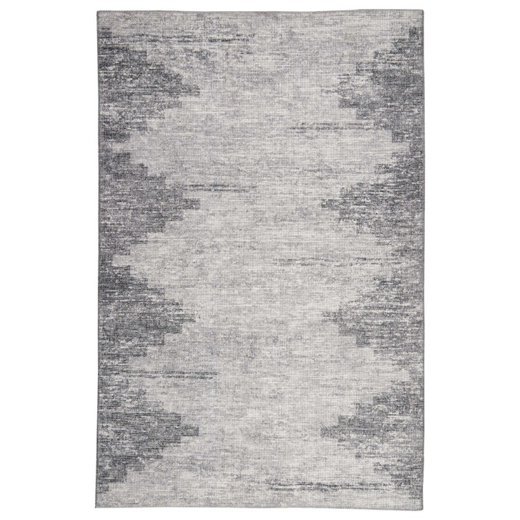 Power Loomed Polyester Diamond Border Rug