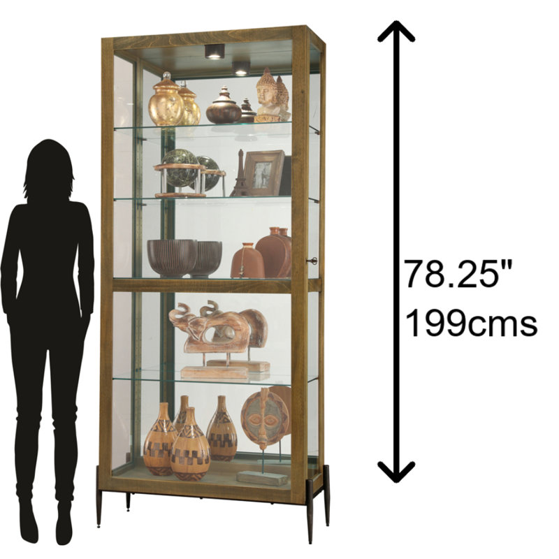 Ansel Lighted Curio Cabinet