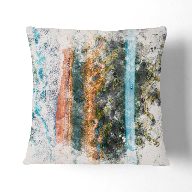 Square Cushion, 40cm H x 40cm W x 15cm D, White