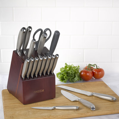 Oneida Preferred 18 Piece Stainless Steel Knife Block Cutlery Set