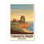 Tynemouth Priory, England - Romantic Clifftop Travel Poster Of The North East Coast. Giclee Print On Wrapped Canvas. Wall Art, Home Decor - Religious & Cultural Sites, England - Wrapped Canvas Print-1240725589