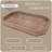 Brown Rustic Wooden Beaded Tray For Wedding Holiday Table Centerpiece