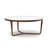 Ciro Solid Wood Glass-Top Round Coffee Table