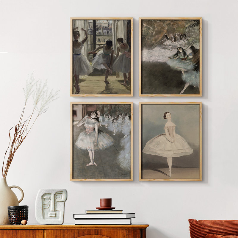 "Reproduction de portrait rétro", 4 pièces sur papier