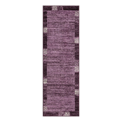 Tapis mauve à motif géométrique Sahr