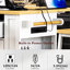 Grand îlot de cuisine avec espace de rangement interne, prise de courant, 5 roulettes, 2 tiroirs, tablettes réglables, rangement blanc de 48 po, entrée, mobilité, finition-971422357-971422355