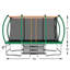 Trampoline carré extérieur 8x14ft