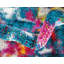 Tapis bleu / rose à motif géométrique Tanguay-1013019858