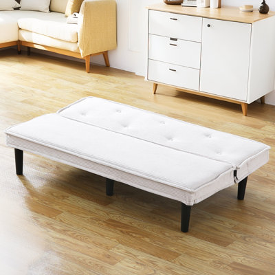 66'' Corduroy Futon Sofa Bed,Modern Convertible Folding Futon Couch For Living Room, Apartment And Bedroom