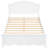 Full Size Wood Platform Bed with Headboard, White