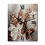 Horloge murale en métal rose avec ailes de papillon et fleurs II-909477088
