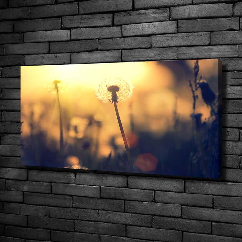 Dandelion - No Frame Print on Glass, 50cm H x 100cm W x 2cm D, Canvas