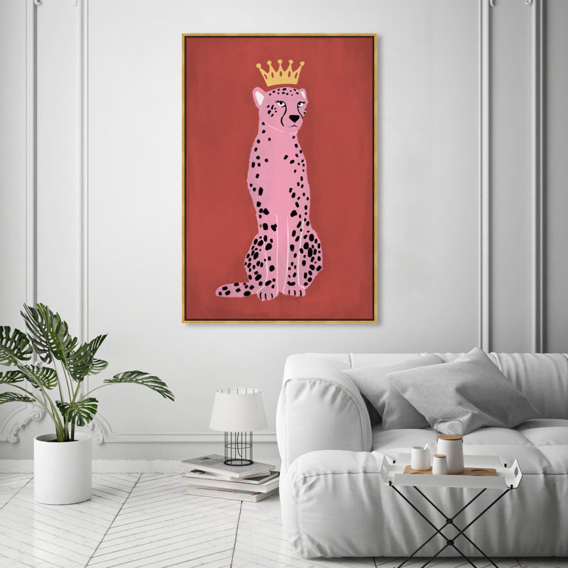 Wild Queen - impression sur toile, Encadrement doré, H 54 po x l 36 po