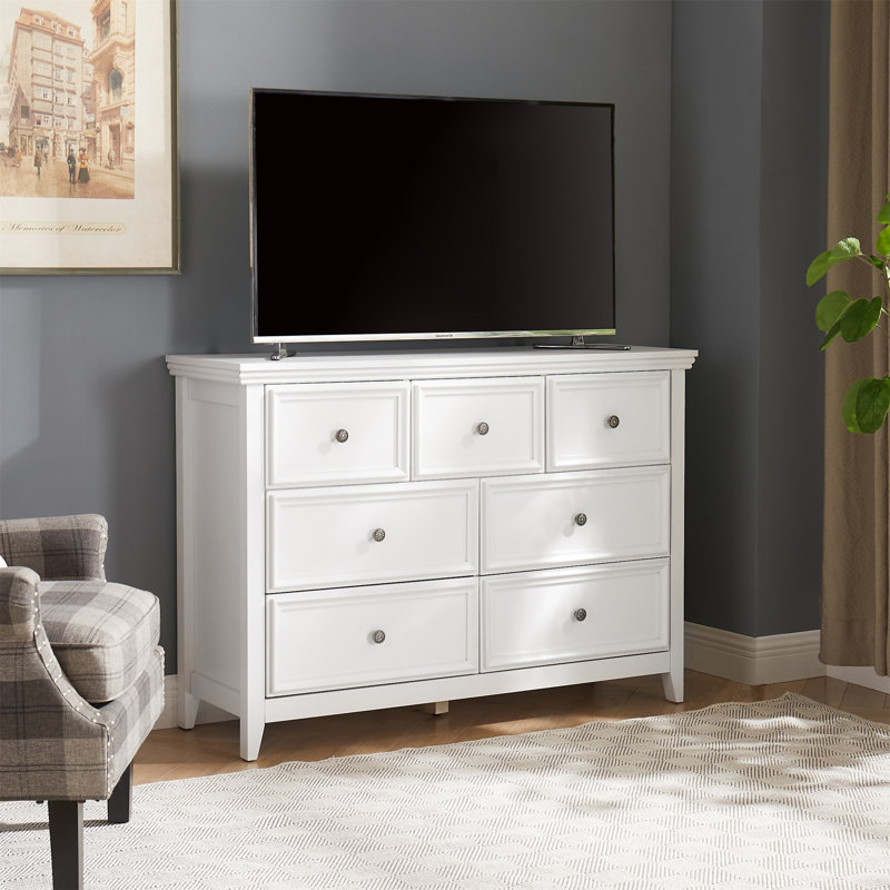 Commode 7 tiroirs Modern, Blanc