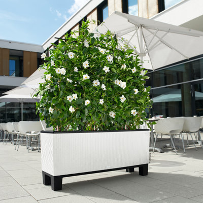 Black Plastic Pedestal for Lechuza TRIO Planters H15 cm