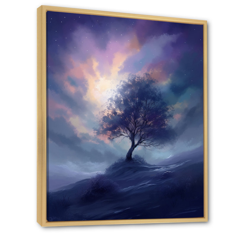 «Snowy Serenity Pinetree III», art mural sur toile, H 20 po x l 12 po x P 1 po, Cadre naturel flottant