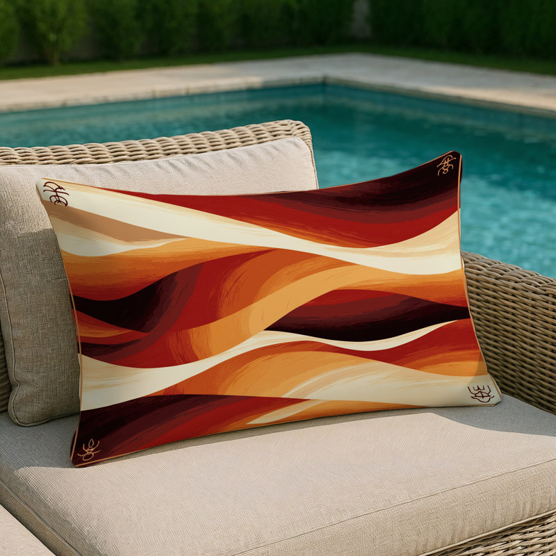 Windswept Echoes Indoor And Outdoor Throw Pillow, Rectangle 14"H x 20"W