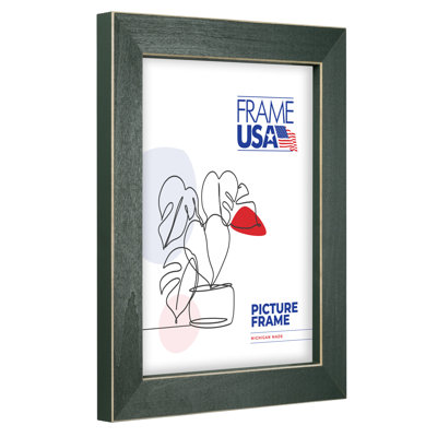 8.5x11 Picture Frame White Clean Cut  , 1.25 Inch Wood Moulding , Includes Glass and Backing , Wall Display Frame for Art, Posters, or Photos 
