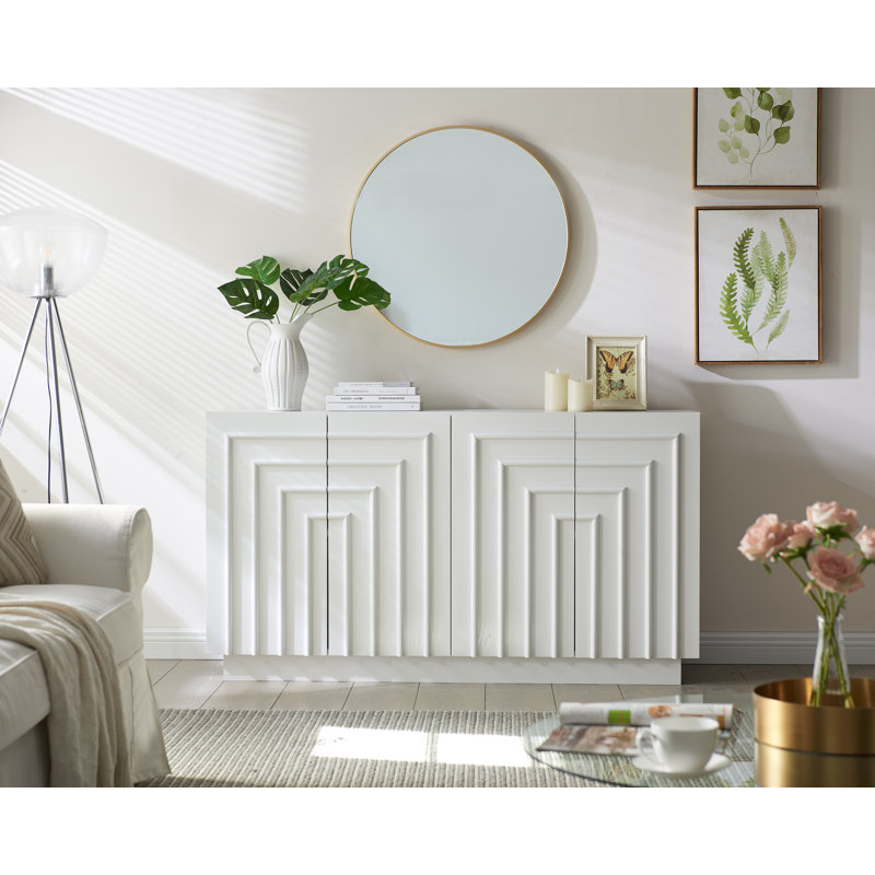 Élégance Vintique: coffre d'appoint multifonctionnel, Blanc