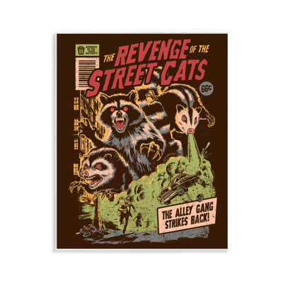 «Revenge Of Street Cats», plaque murale par EduEly Designs