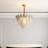 23.6" 9-light K9 Crystal Gold Dimmable Tiered Chandelier