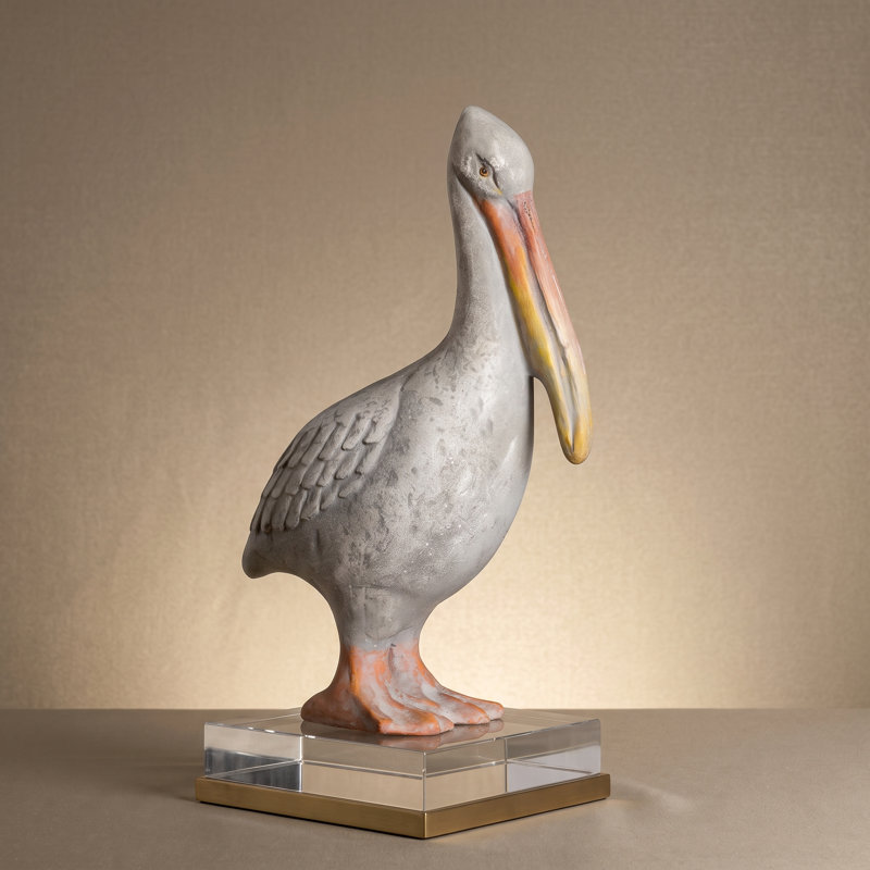 Patriana 15"H Ecomix Pelican Bird Sculpture