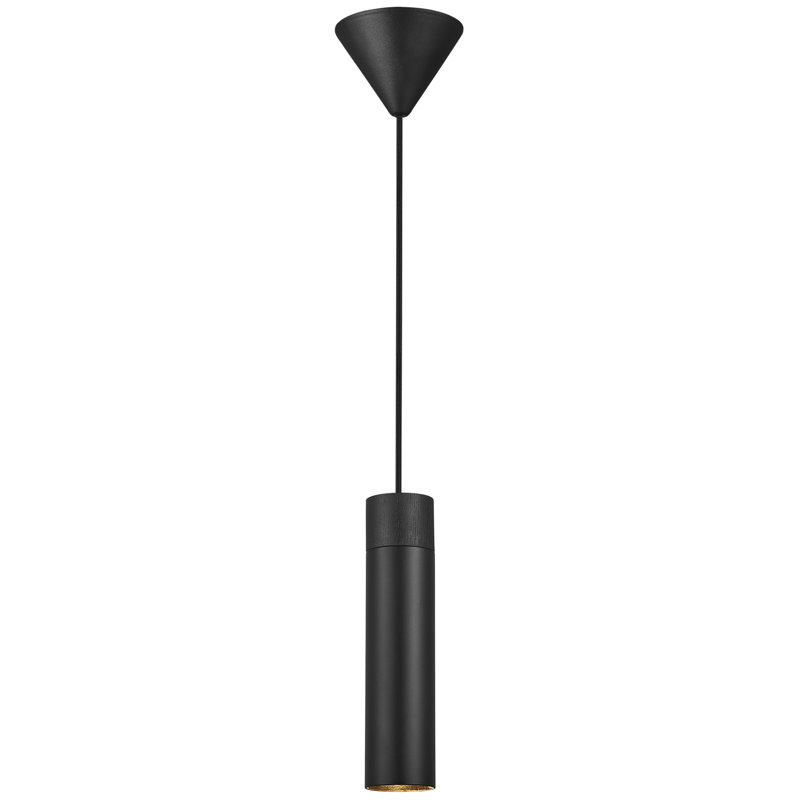 1 - Light Cylinder Pendant, Black