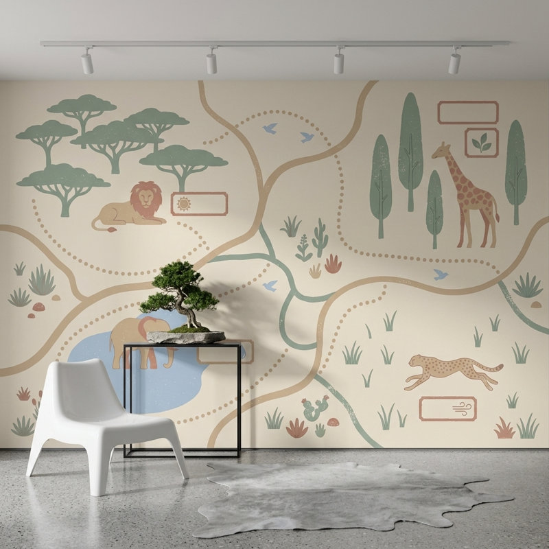 Safari Safari, Non tissé, 160 po x 108 po