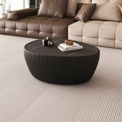 Table basse moderne en cuir fritté