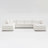 Abramson White U-shaped Chenille Modular Symmetrical Cloud Sofa-282863264-282863266