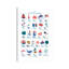 Nautical Alphabet - impression d'art graphique-52838531-52838532-52838545