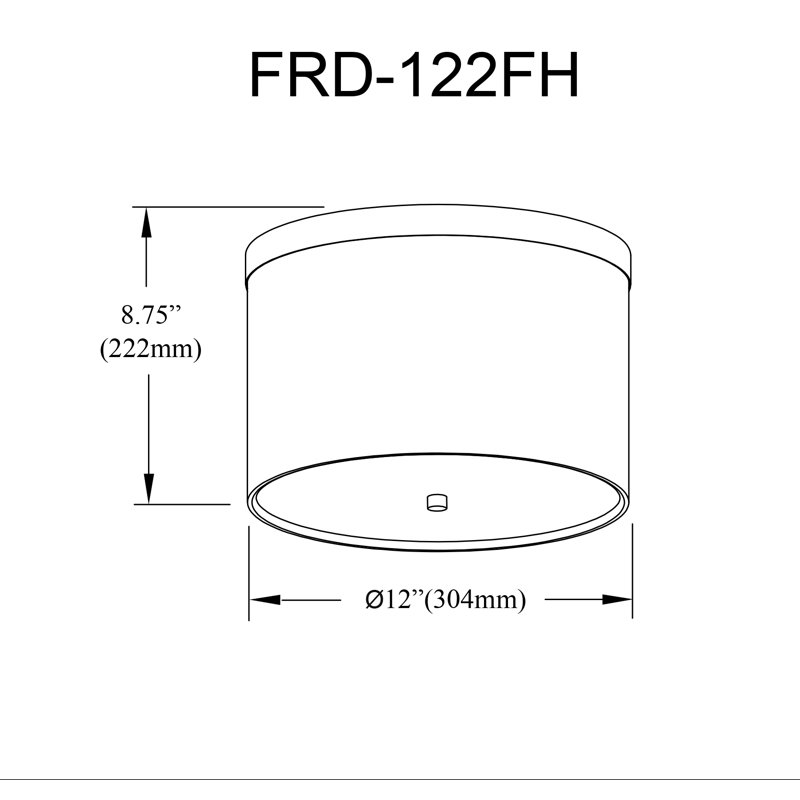 Jazemine 2 Light Flush Mount - Shade, Matte Black, Black