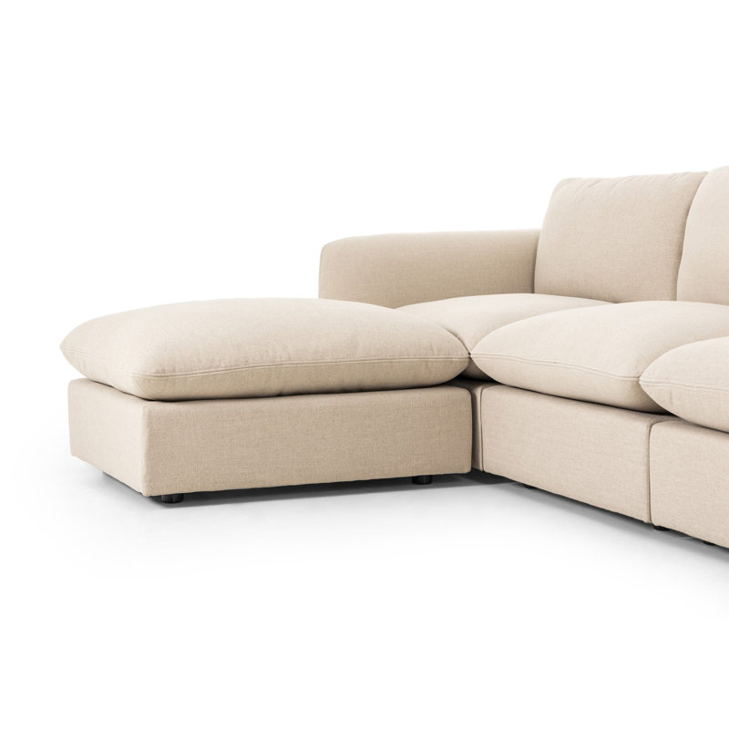 Ingel Chaise Sectional, Antwerp Taupe Linen Blend