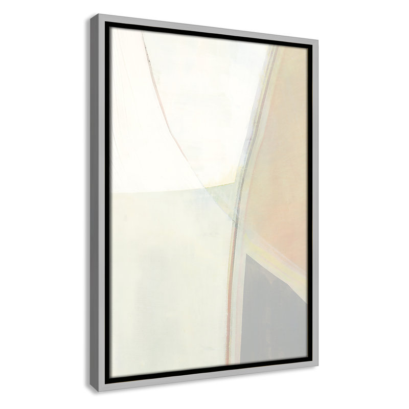 Alexandria In Neutral II - reproduction d'art, Toile avec cadre argenté, H 19,5 po x l 13,5 po x P 2 po