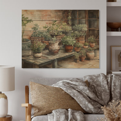 Cottage Cottage Garden II sur bois