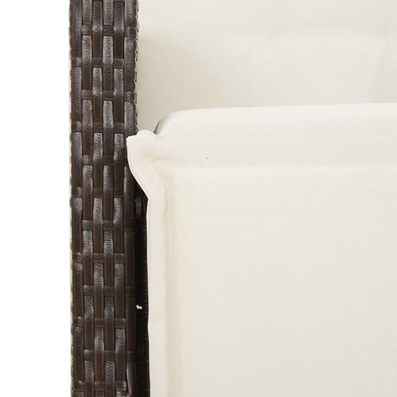 Ensemble bistro avec coussins Edwinn, H 29,1 po x l 31,5 po x P 31,5 po, Brun, 2