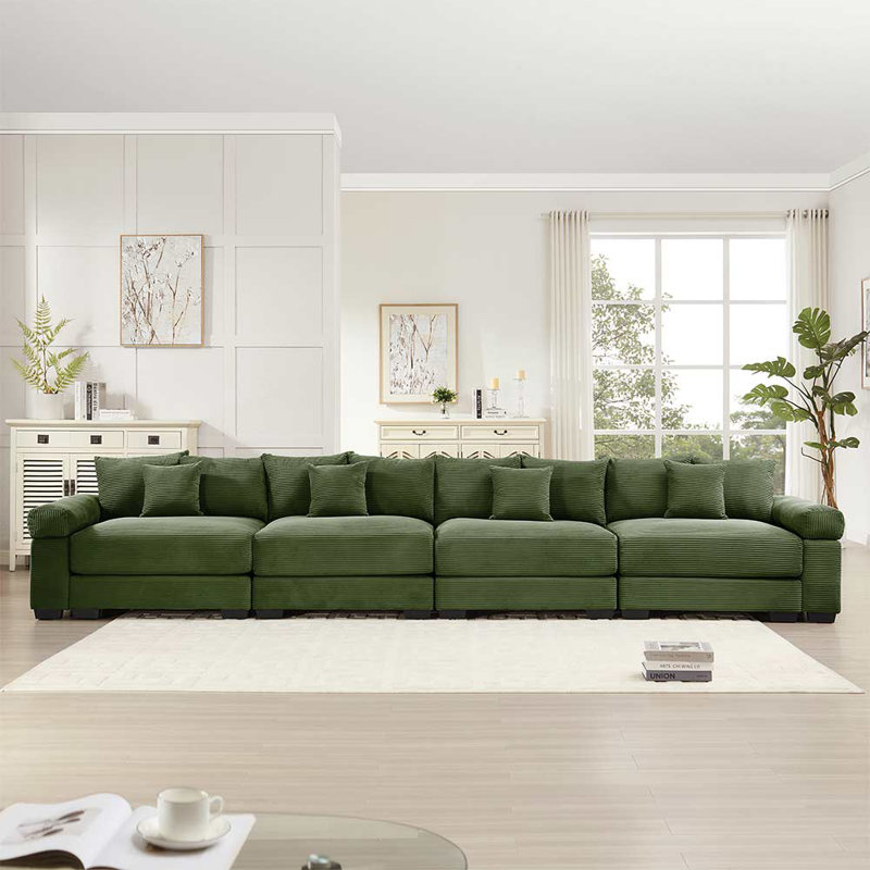 Oversized Cloud Modular Sofa Couch, Green