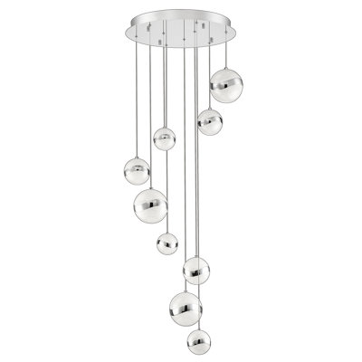 Luminaire DEL noir 9 lumières Galnares