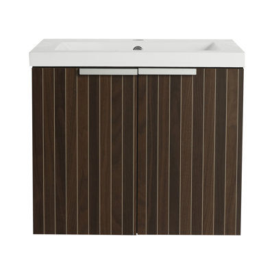 Meuble-lavabo de salle de bain avec lavabo en résine