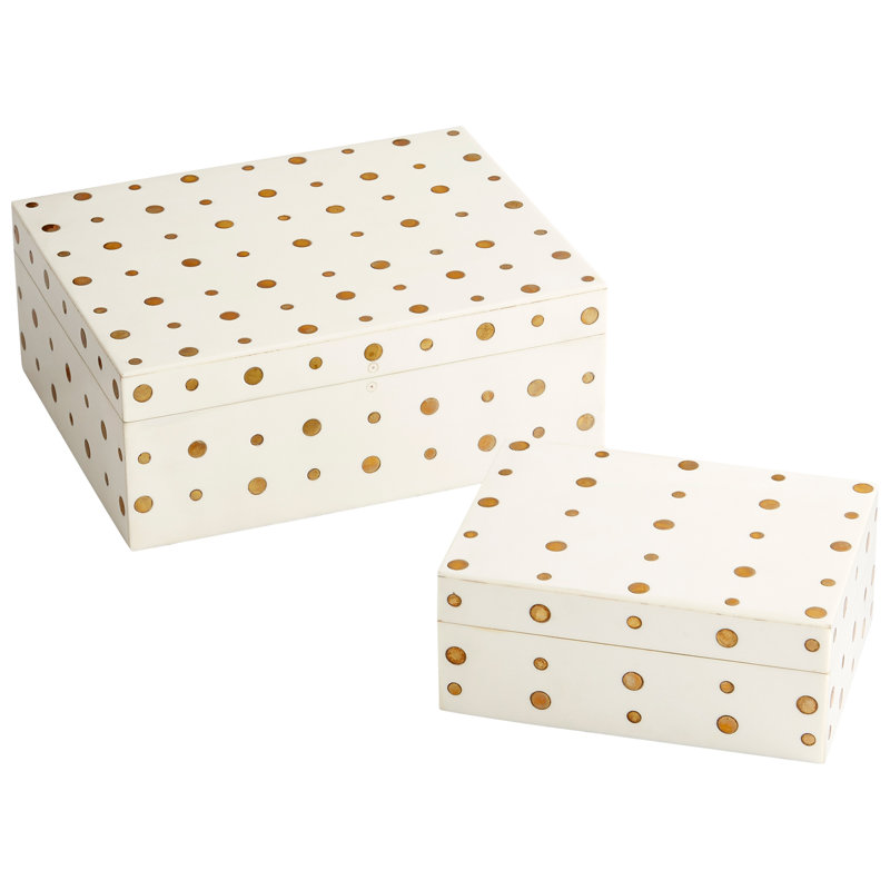 Resin Decorative Box, 4" H x 10.25" W x 8.25" D