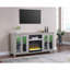 Meuble télé avec foyer à lumière grise de 70 po avec éclairage DEL, armoires, tablettes Emerson-714632384