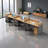 Rectangle 3 Person Office Cubicle Desk-126182639