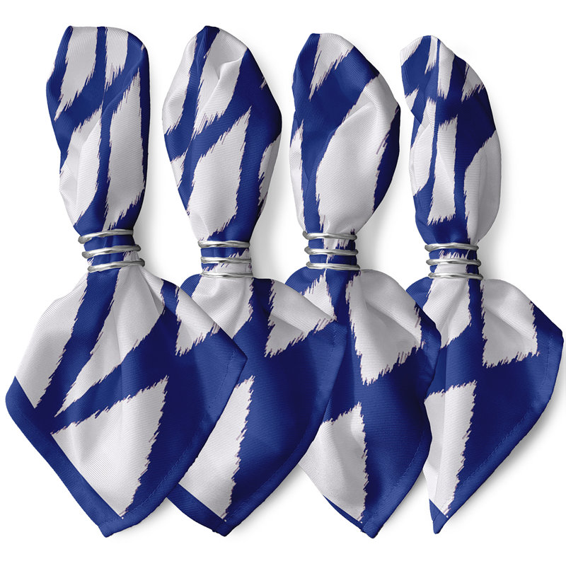Serviette Figaro, L 18 po x L 18 po, Bleu